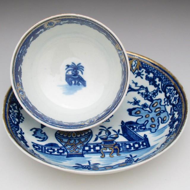 ROYAL WORCESTER ウースター 初期 藍染付 Batパターン ティーボウル