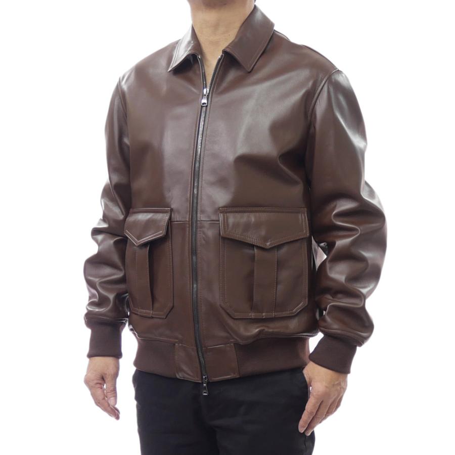 EMMETI（エンメティ） メンズレザーブルゾン FILIPPO NAPPA ブラウン