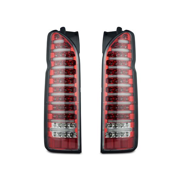 ハイエース 200系 ファイバールック レッドインナー LEDテールランプ