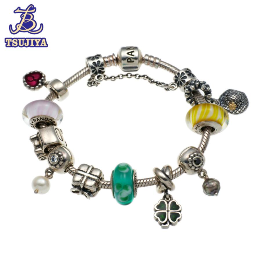 PANDORA（パンドラ） シルバーブレスレット チャーム 16cm 50.8g 中古