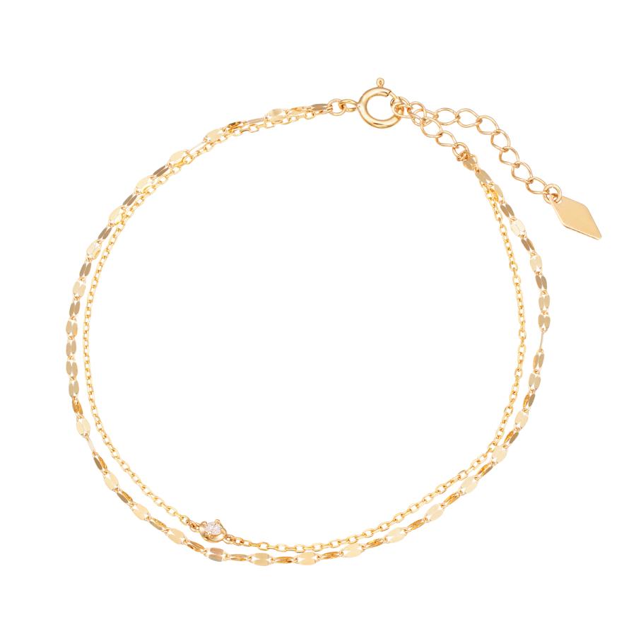 ジュエリーツツミ K10イエローゴールドダイヤモンドブレスレット