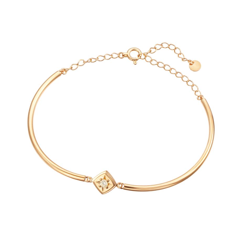 ジュエリーツツミ K18イエローゴールドダイヤモンドブレスレット