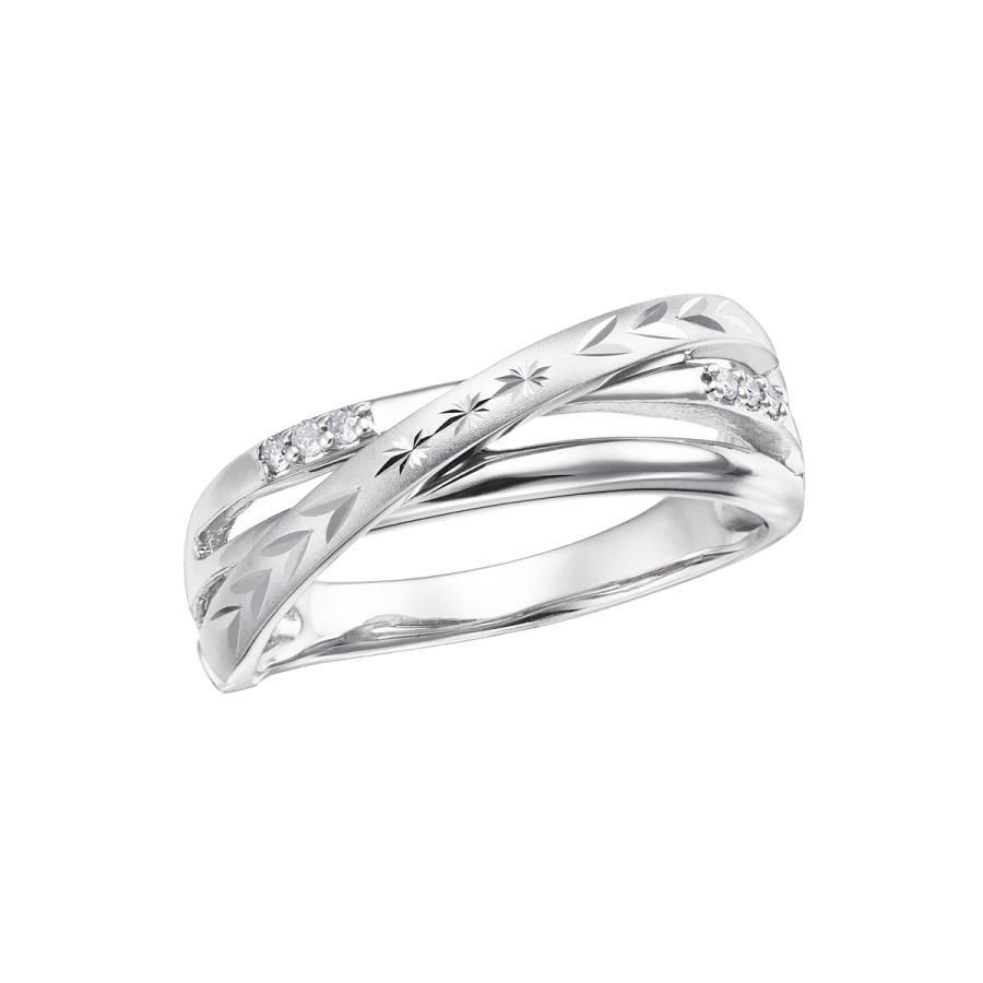 ジュエリーツツミ K10ホワイトゴールドダイヤモンドリング