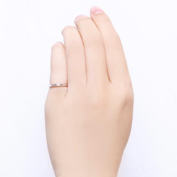 ジュエリーツツミ K10ホワイトゴールドダイヤモンドリング（ピンキー