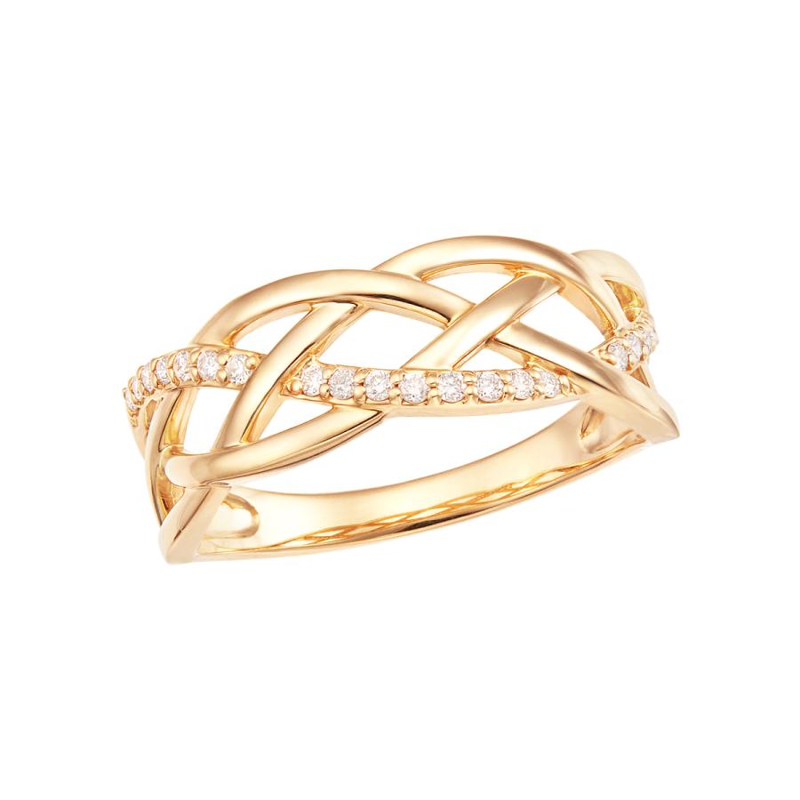 ジュエリーツツミ K18イエローゴールドダイヤモンドリング