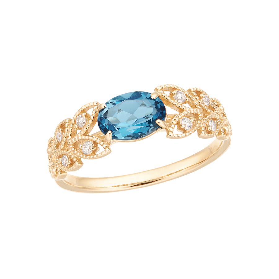 ジュエリーツツミ K10イエローゴールドロンドンブルートパーズリング