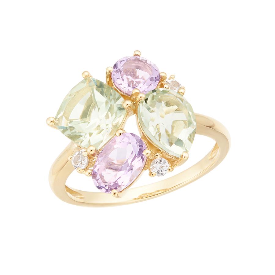 ジュエリーツツミ K10イエローゴールドグリーンアメシストリング