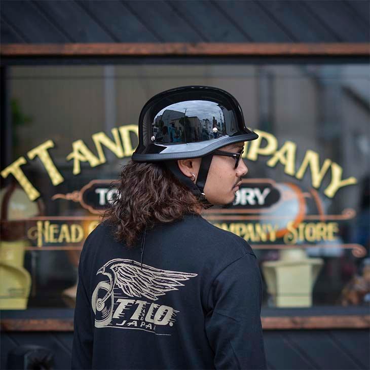 公道使用不可 USAジャーマン ハーフヘルメット S M/L XL/XXL TT&CO