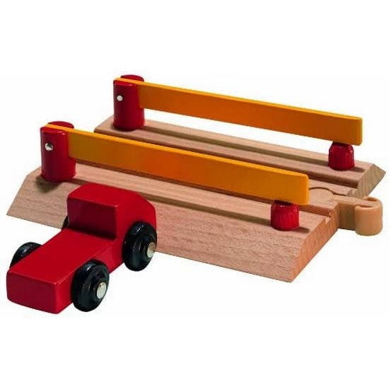 ミッキィ micki 木製レール 踏切とトラック 汽車セット部品 3歳〜 : 木