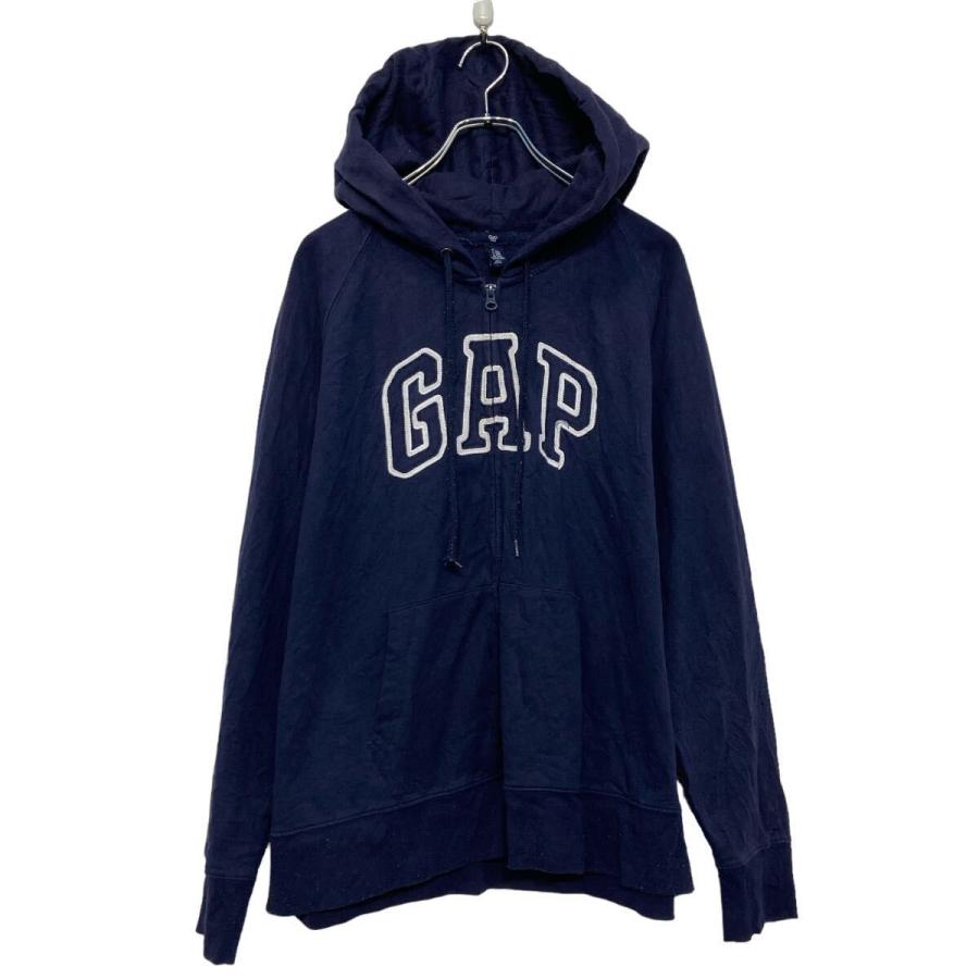 GAP ロゴ スウェット パーカー ギャップ XXL ネイビー ビッグサイズ