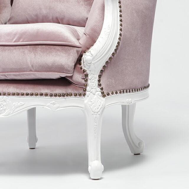 ソファ 1人掛けソファ 一人用 シングル アンティーク調 クッション付