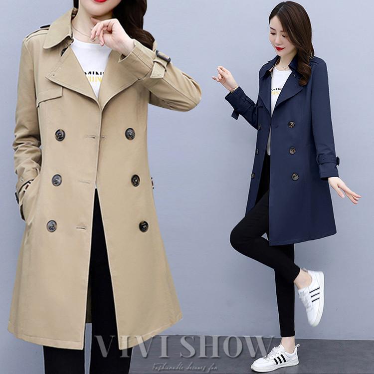 トレンチコート スプリングコート ロング丈 レディース スレンダー