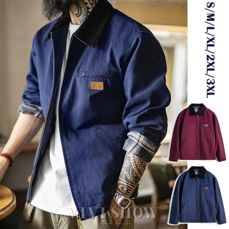 ジャケット デトロイトジャケット メンズ コーデュロイ襟 ワーク