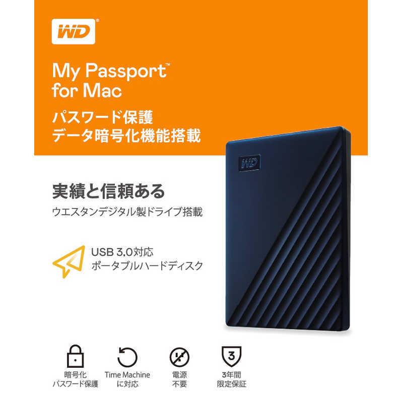 WESTERN DIGITAL 外付けHDD ポータブル型 5TB WDBA2F0050BBL-JESE