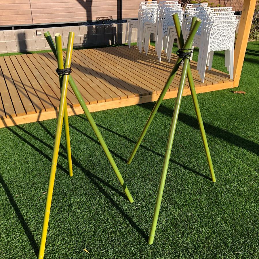 人工竹 流しそうめんキット脚のみ大1セット5+6【流しそうめん竹