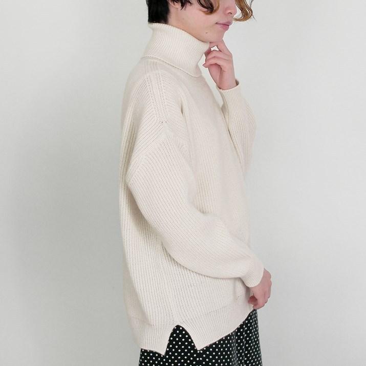 PRODIGAL（プロディガル） カシミヤ 100％ 畦編み タートルネック
