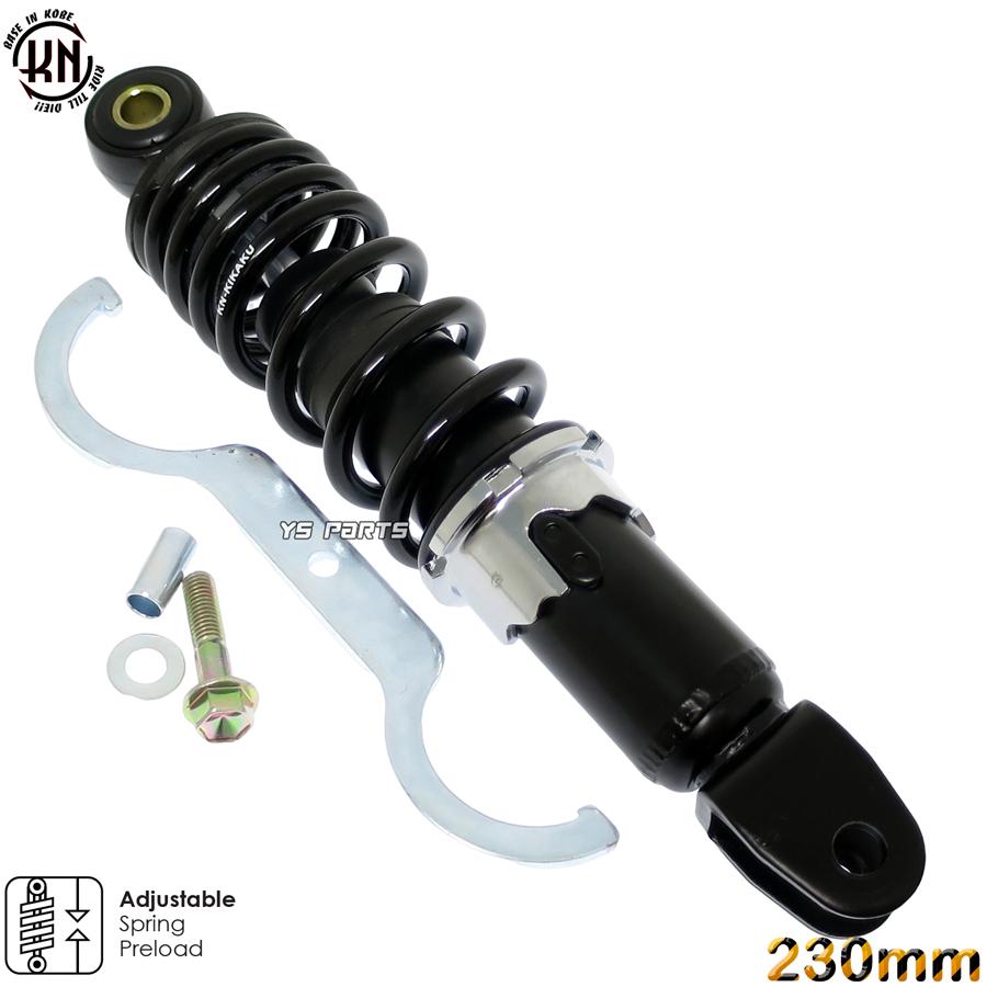 NEWブラックボディ KNリヤサス リアショック黒230mm ライブディオJ