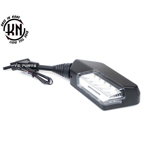 超高品質】シーケンシャルウインカー付ミラー[白デイライト]8mm正