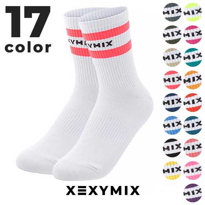XEXYMIX ヨガソックス ライン・クルーソックス 全17色 ヨガ ピラティス