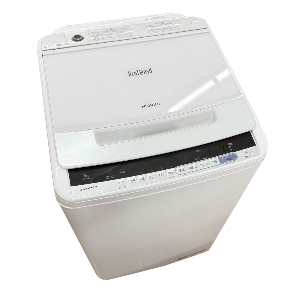日立 ビートウォッシュ 全自動洗濯機 BW-V80C（W） （ホワイト