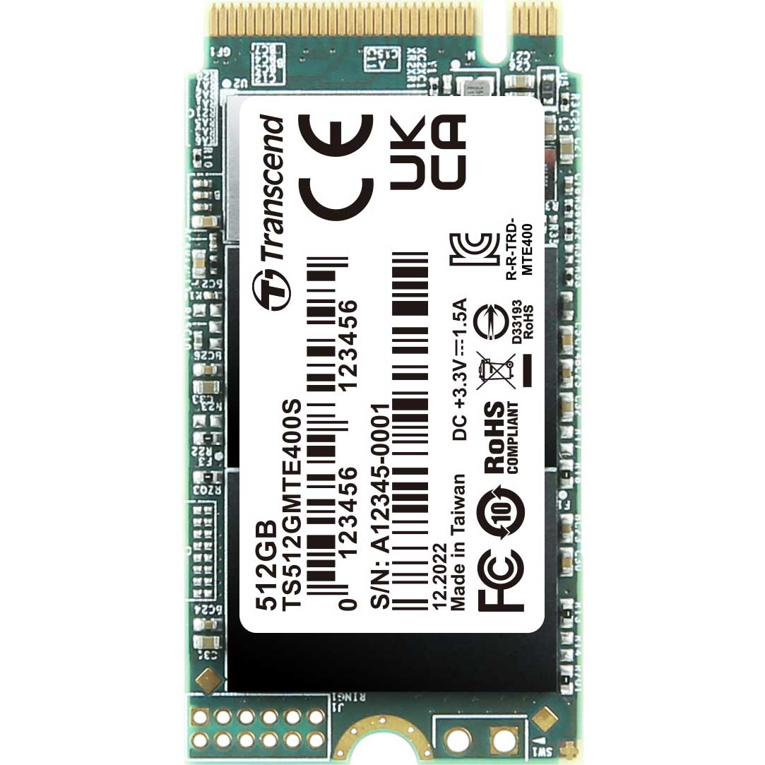 Transcend TS512GMTE400S [PCIe SSD 400S M.2 Type2242 NVMe 512GB