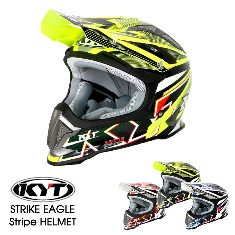 オフロード モトクロス ヘルメット KYT STRIKE EAGLE Stripe