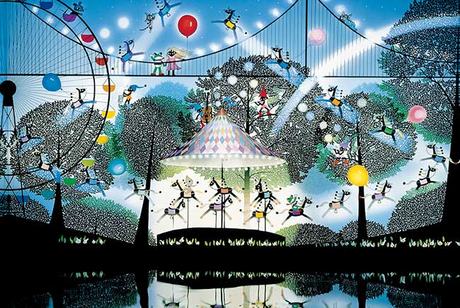 アップルワン ジグソーパズル 藤城清治 木馬の夢 1000ピース 50x75cm