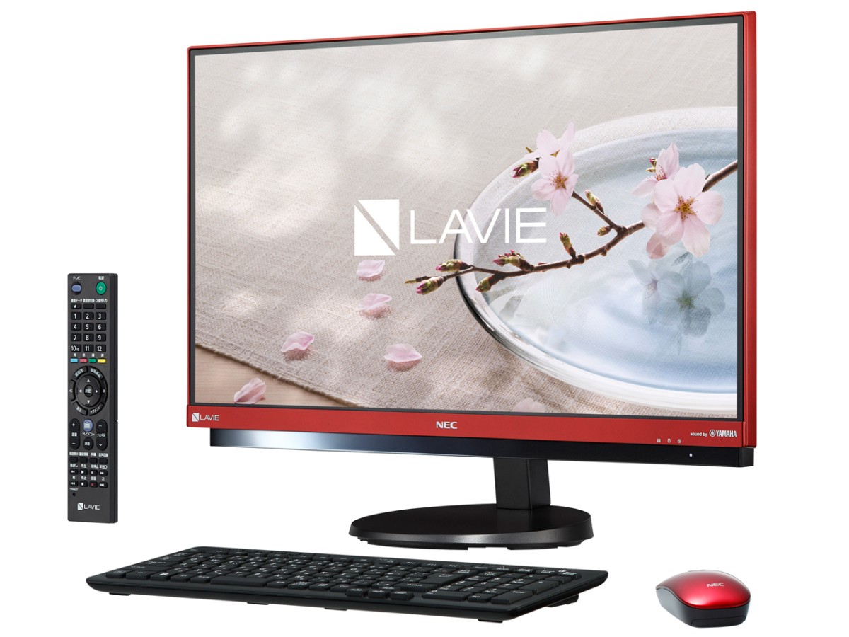 NEC ラヴィ LAVIE Desk All-in-one DA770/GAR ラズベリーレッド［PC