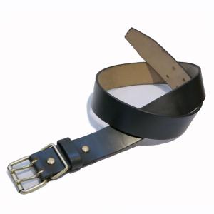 フランス軍 レザーベルト 2ピンバックル ブラウン デッドストック