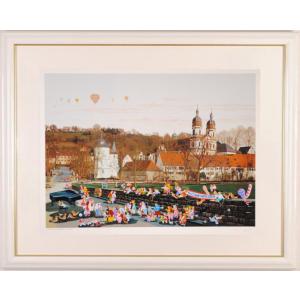 ヒロ・ヤマガタ エクスプレス インテリア 絵画 シルクスクリーン 版画