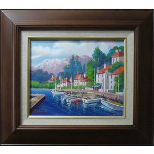 絵画 田村隆枝 油絵 肉筆油絵 雪山風景画 点描画 特別寸法 送料無料