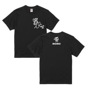ナヨン トゥワイス TWICE サイン入り ロゴ入り ブラック 黒Tシャツ T
