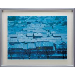 葛飾北斎 「 神奈川沖浪裏 」 複製画 掛軸 (49×56cm) 浮世絵 絵画 版画