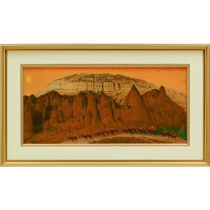 平山郁夫 「 アフガニスタンの砂漠を行く・月 」 特装版 彩美版R