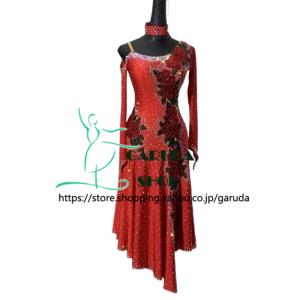 Garuda SHOP レディース社交ダンス衣装 競技ドレス ラテンドレス 高級