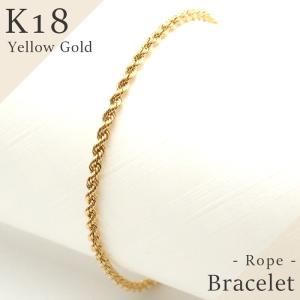 ブレスレット 18金 K18 18k スクリュー チェーン ブレス 上品