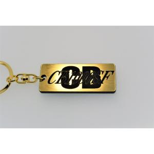 A-156-1 CB400SF 2層アクリル製 金黒 2重リング キーホルダー NC31