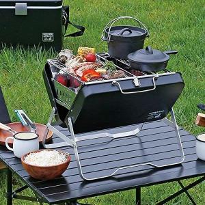 パール金属 アウトドア コンロ グリル V型ファイアグリル ブラック