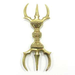 密教法具 三鈷杵 金剛杵 バジュラ LLサイズ 長さ 約22cm （ 五