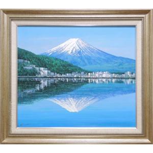 絵画 油絵 赤富士 （大山功） F6号 【肉筆】【油絵】【富士】【6号