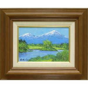 絵画 油絵 鳥海山 （岡島哲夫） 【海・山】【肉筆】【油絵】【日本の