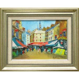 絵画 油絵 忍野富士に桜 （木村由記夫） 【肉筆】【油絵】【桜絵