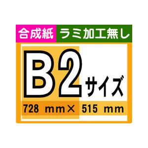 ポスター 印刷 B2サイズ 1枚 光沢紙 ラミネート加工無し : 看板の