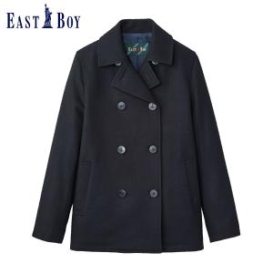 イーストボーイ Venus アンゴラ混ダッフルコート（ネイビー） イースト