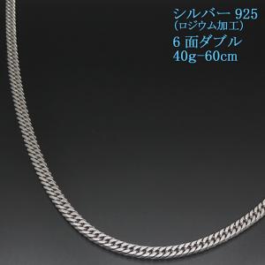 喜平ネックレス シルバー 喜平チェーン シルバー925 6面ダブル 25g