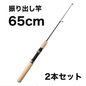 短竿 75cm 2本セット 穴釣り エビ釣り ショートロッド コンパクト