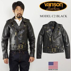 VANSON（バンソン） VANSON MODEL B シングル ライダース ブラック