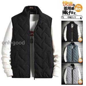 超美品】パーリーゲイツ ダウンベスト ネイビー ボーダー地模様 メンズ