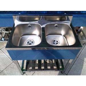 新品 [組立式] 業務用 ステンレス 2槽シンク（流し台