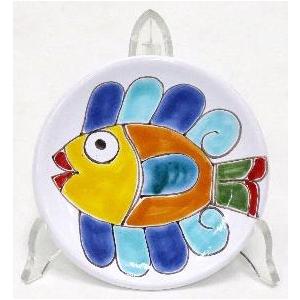 イタリア製 輸入雑貨 シチリア 陶器 絵皿 壁飾り 壁掛け 手描き